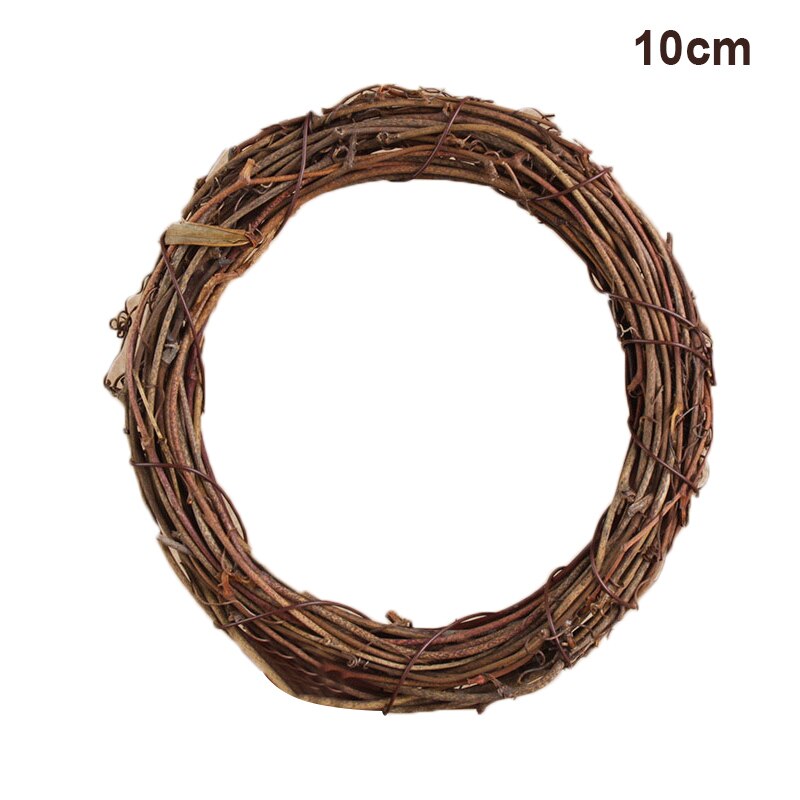 Retro Christmas Wreath Hang Natural Garland Dried Rattan Xmas Home Wall Decor JS23: 10cm