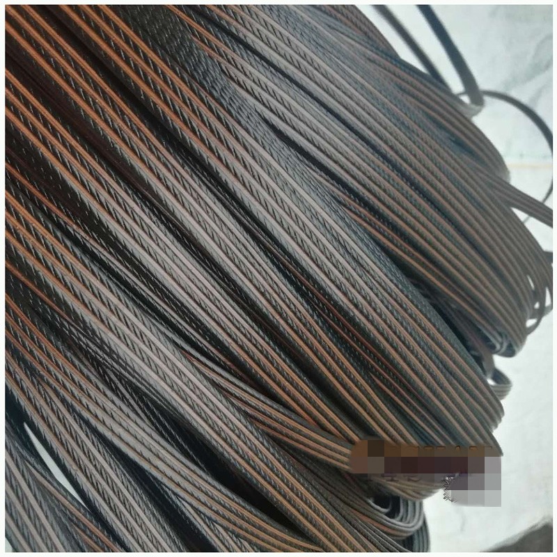 Imitation rotin synthétique plat 8MM, dégradé de café, quatre lignes, matière première tissée pour tricot et réparation de meubles de chaise
