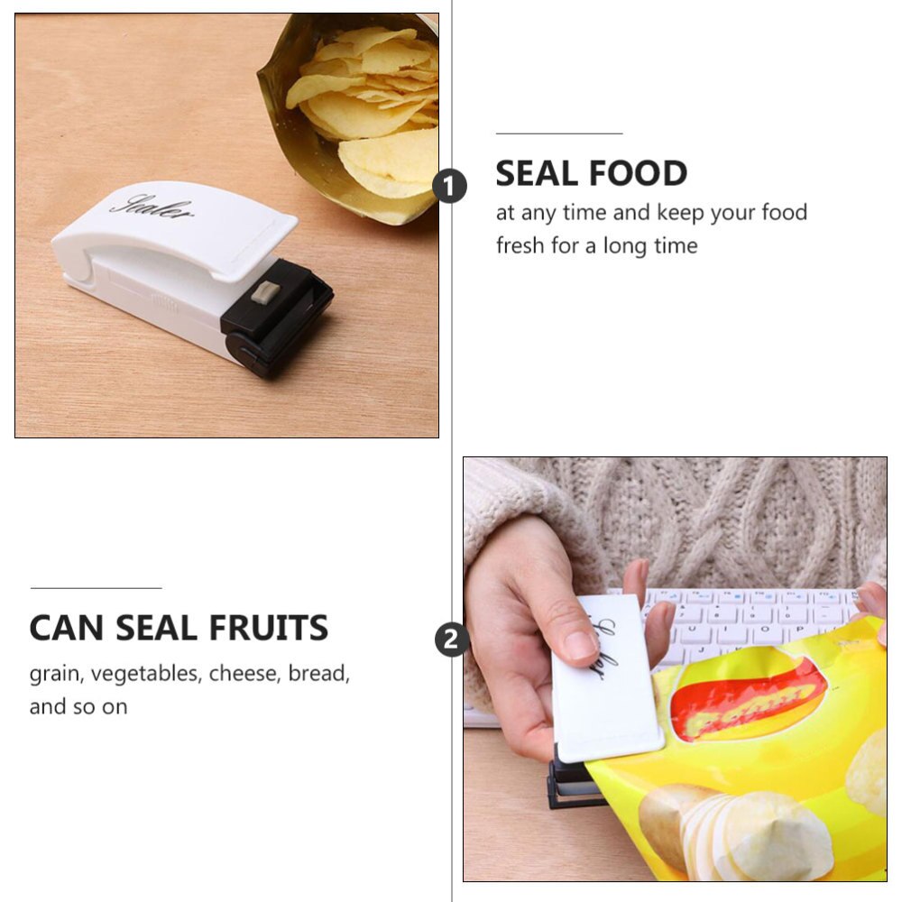 1 Pc Chic Convenient Potable Sealing Tool Small Sealer Machine Food Preservation Capper for Home Indoor Food Snack