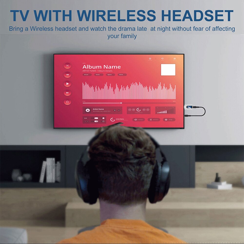 2 in 1 kabellos Audio- Sender Empfänger LCD Anzeige USB Bluetooth 5,0 Dongle USB Stereo Musik kabellos Adapter