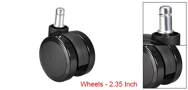 Furniture Casters 2" Nylon M10x15mm Threaded Stem Swivel Caster Wheels
