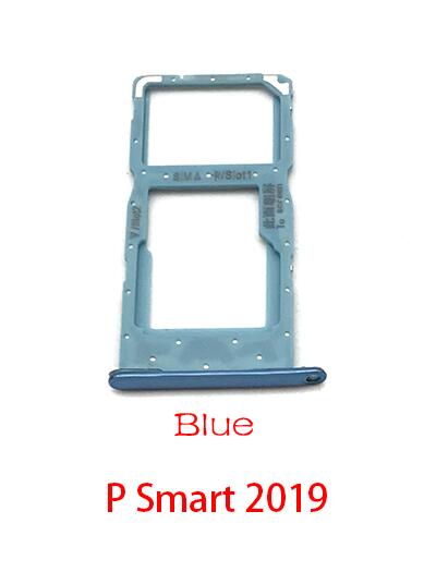 5 Stks/partij Micro Nano Sim Card Holder Tray Slot Houder Adapter Socket Voor Huawei Y7 Y6 Pro P Smart: P Smart 2019 Blue