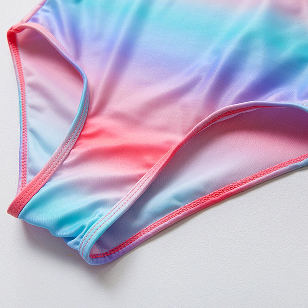 Toddler Baby Kids Girls Stripe Rainbow Swimwear Swimsuit Beach Romper Clothes baby swimwear child summer swimwear kids girl