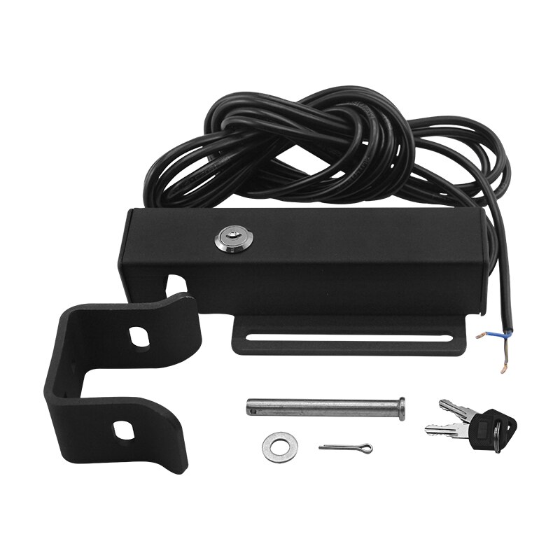 Cerradura eléctrica con Control remoto para puerta abatible, cerrojo electromagnético para puerta de patio: Negro