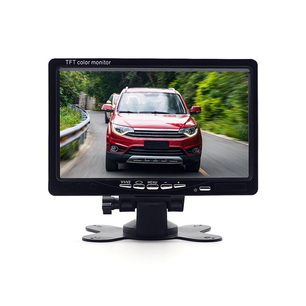 7 Inch TS7018 Desktop Monitor Digital Screen Desktop Car Monitor with Headrest Mounting Frame Screen for 12-40v