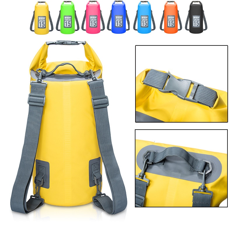 Sacs étanches 5l, 10l, 15l, 20l/30l, sac sec de rangement pour canoë, Kayak, Rafting Sport de plein air, Kit de voyage, sac à dos