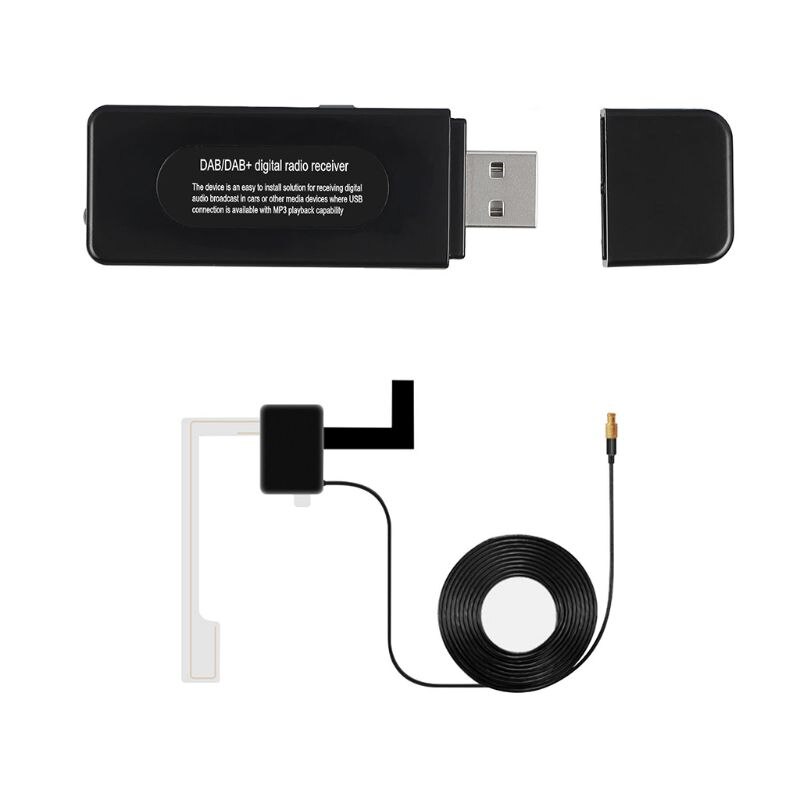 Universal USB Interface Car DAB Digital Radio Audio Receiver FM Transmitter with Antenna