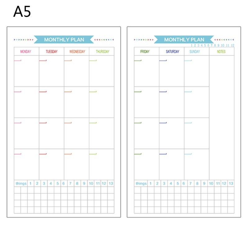 6 Gaten Refill Innerlijke Papier Dagboek Week Maand Planner Voor A5 Losse Blad Notebook: G