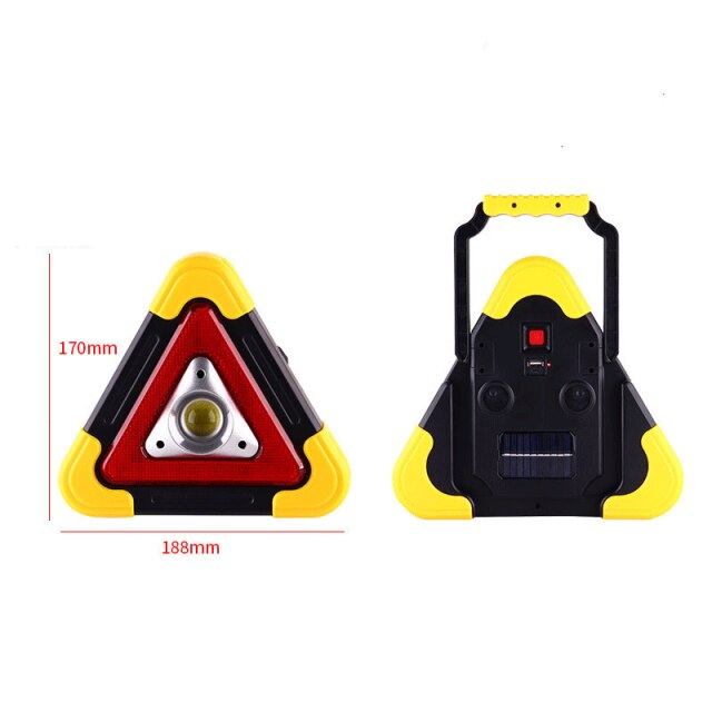 Triangle lumineux d&#39;urgence Led Rechargeable, 5 Modes, pour alarme de risque de panne de véhicule, Kits de sécurité automobile, accessoires: one LED