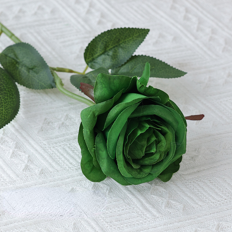 Kunstmatige Rose Takken Zijden Nep Bloemen Bruiloft Fotografie Boeket Thuis Woonkamer Tuin Rood Geel Zwarte Rozen Decoratie: Licht Geel