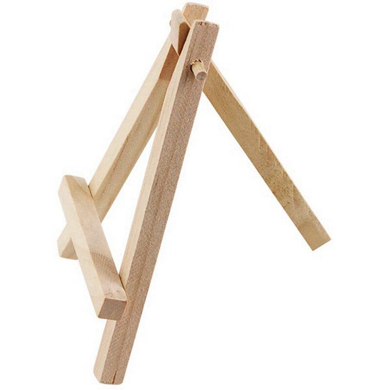 50 pièces enfants Mini chevalet en bois Art peinture support de carte présentoir dessin pour étudiant école artiste fournitures 16X9cm