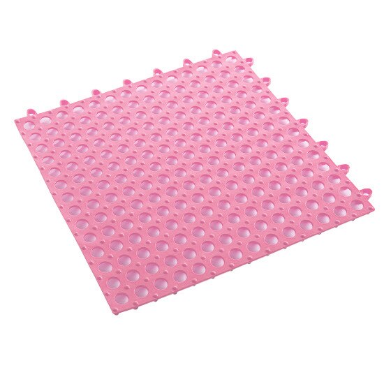 Alfombrillas antideslizantes para baño, Alfombra de malla de PVC, de plástico suave, antideslizante, para masaje de pies, estera de suelo para ducha: pink