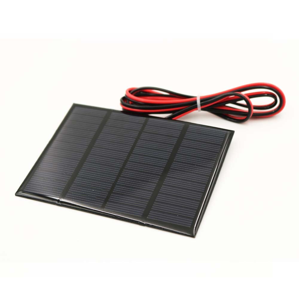 12V 1.5W Mini Solar Cell Solar Panel Standard Epoxy Polycrystalline Silicon with 100cm extend wire