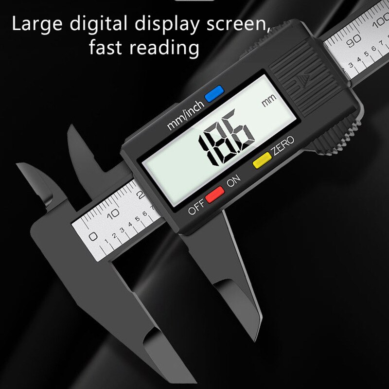 Digital Vernier Caliper 0-150mm 6-inch LCD Electronic Carbon Fiber Altimeter Micrometer Measuring Tool