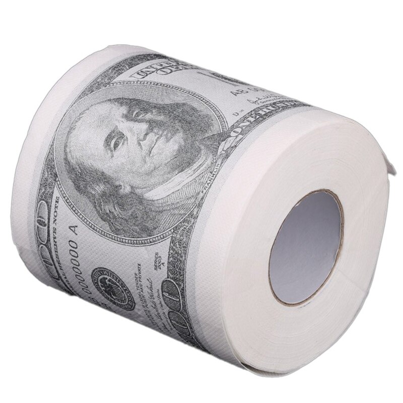 Wc-papier Rollen Papier In Patroon Voor $100 Wit