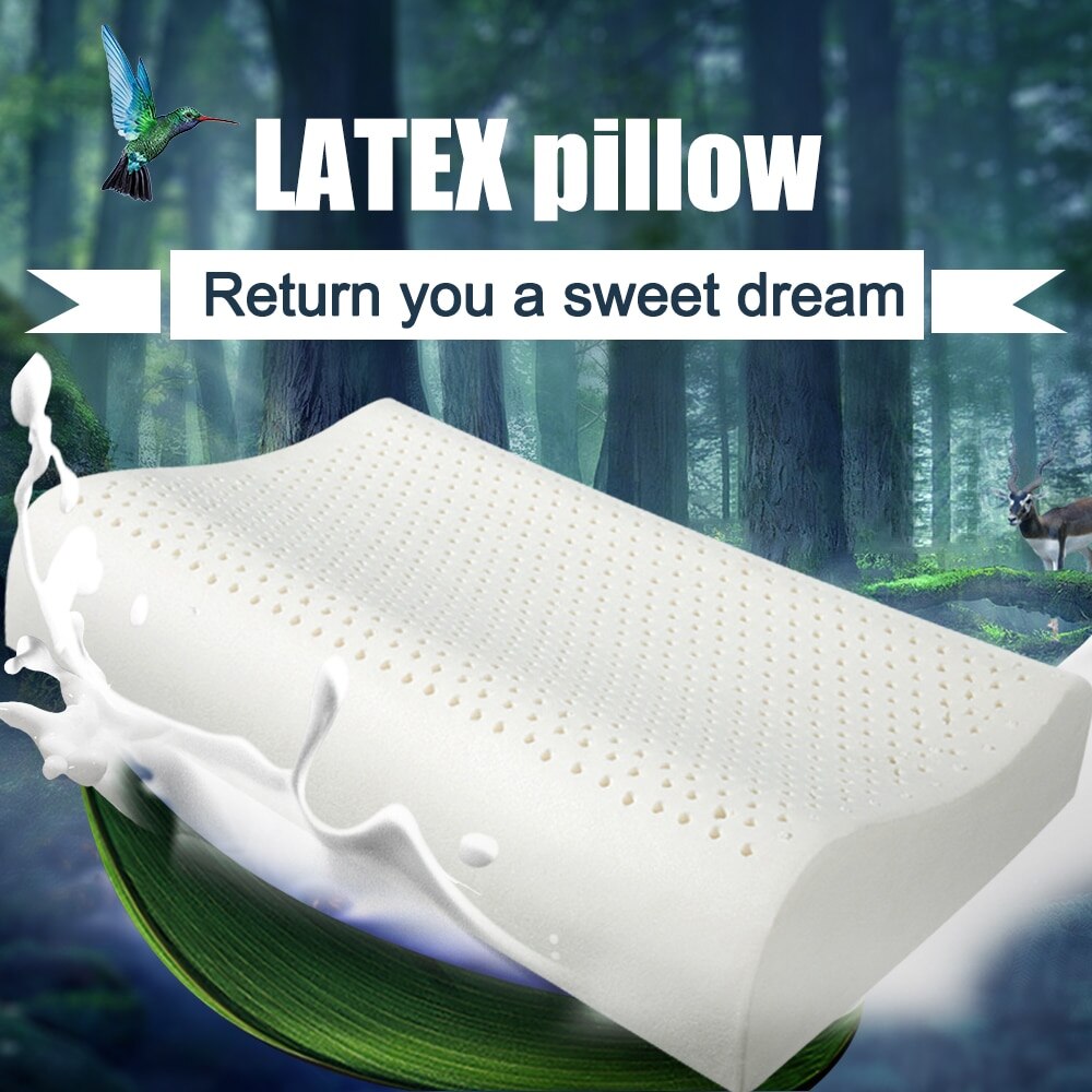 Nekkussen van natuurlijk latex, orthopedisch beddengoed, cervicale massagekussen, kussen met kussensloop voor pijnverlichting in de gezondheidszorg
