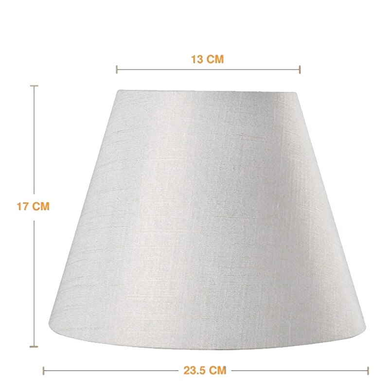 Lamp Shade Linen Fabric White Lamp Shade Small 5 Inch Top Diameter x 9 Inch Bottom Diameter x 7 Inch Tall (White with Gold Threa