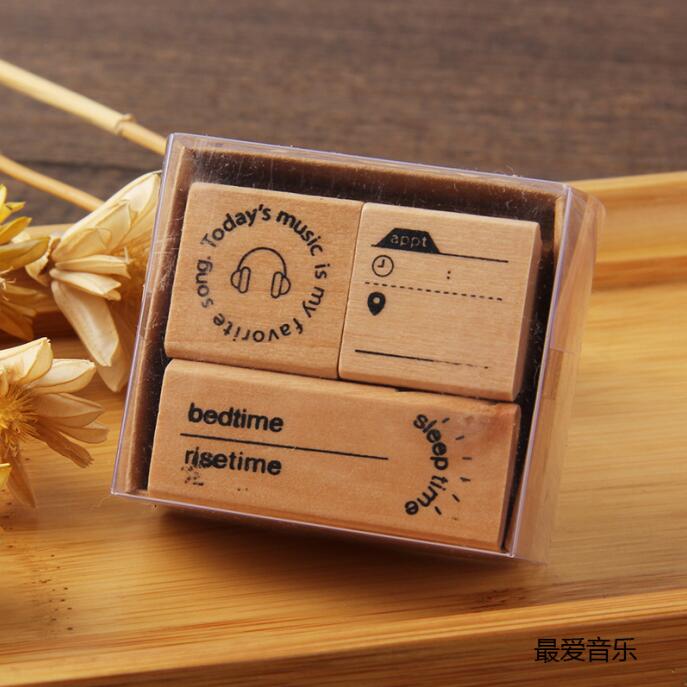 Vintage weather week challenge label stamp DIY wooden rubber stamps for scrapbooking stationery scrapbooking standard stamp: D