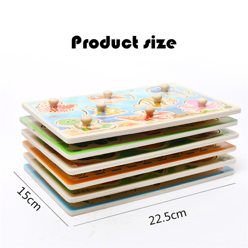 Kids Toys Children's Puzzle Grasp Board Puzzle Birthday Plaything Boy Girl Developmental Educational All Kinds Pattern Toy