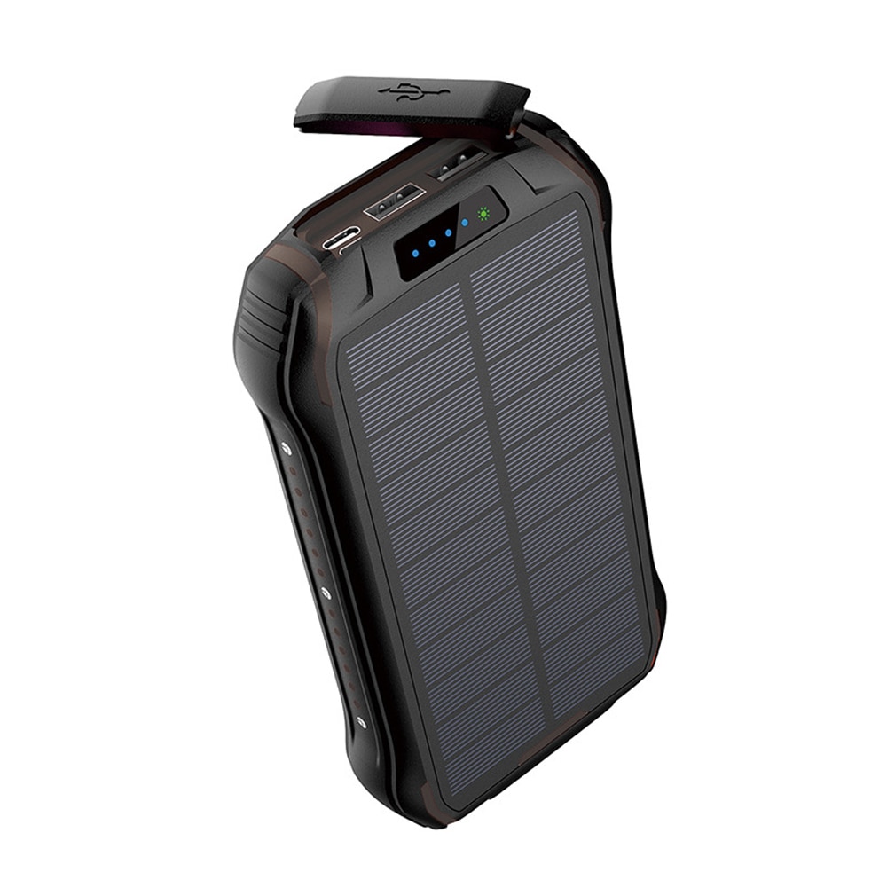 Powerbank op zonne-energie, 26800 mah, draagbare oplader, powerbank, usb type c, externe batterij, powerbank voor iphone, xiaomi, samsung met licht