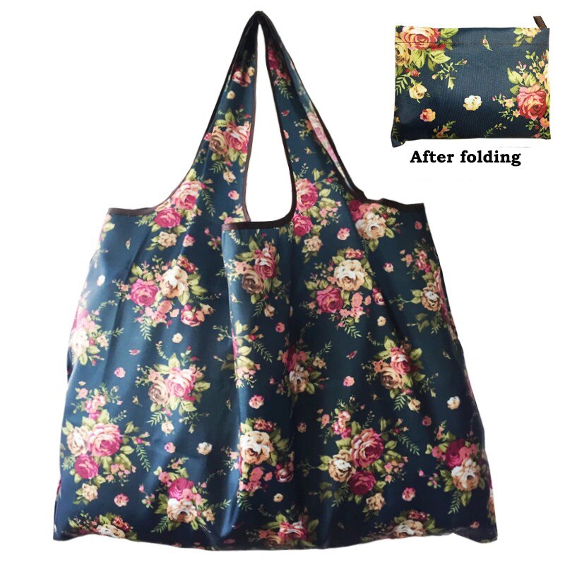 Large Size Supermarket Grocery Bag Reusable Women's Handbag 50 Lb Shopper Shoulder Bag Foldable Shopping Bag Finishing Bag: 22053