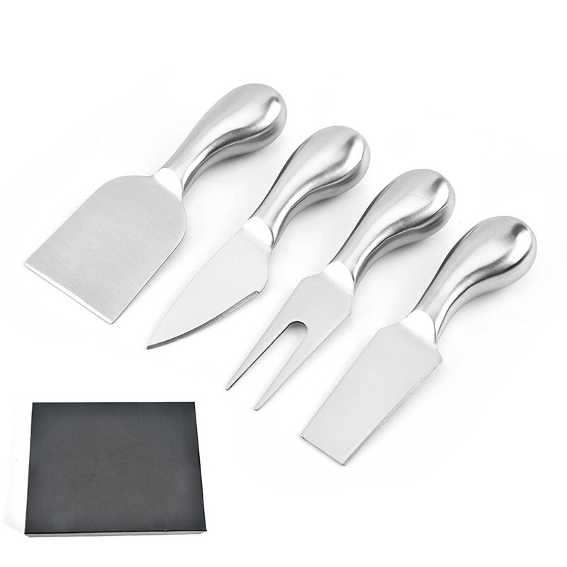 Stainless Steel Handle Cheese Knife 4 PCS Pizza Cutter Baking Tools Cheese Set Spreader Cheese Cutter Hand Cheese Grater