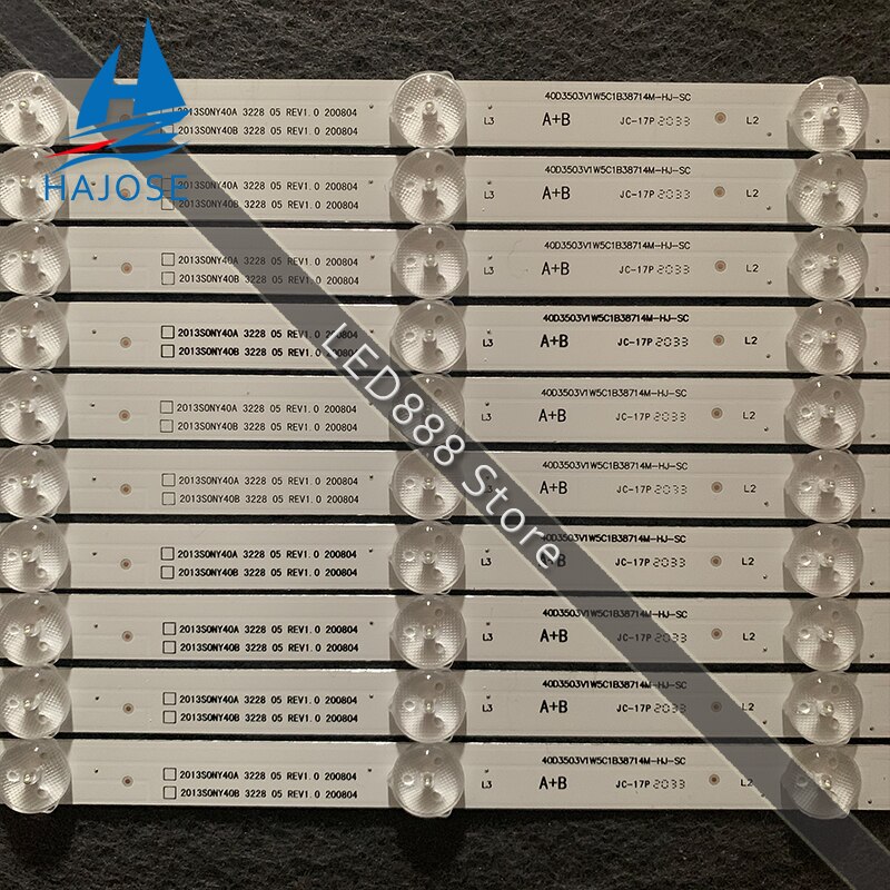 LED-hintergrundbeleuchtung streifen Für Sony 40 "KDL-40R455 KDL-40W605B NS4S400DND01 A1989957A KDL-40R485A