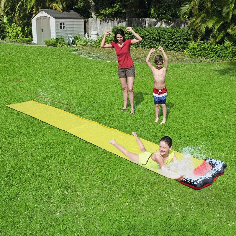 4.8 メートル子供の水スライド夏楽しい水のおもちゃ屋外草水スプレーシート人サーフィンボード庭のおもちゃドロップシッピング