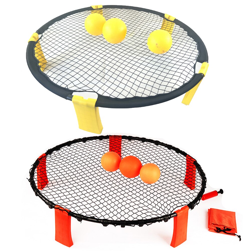 Outdoor Team Sports Beach Volleyball Spike Ball Game Set Spikeball Lawn Fitness Equipment With 3 Balls Volleyball Net