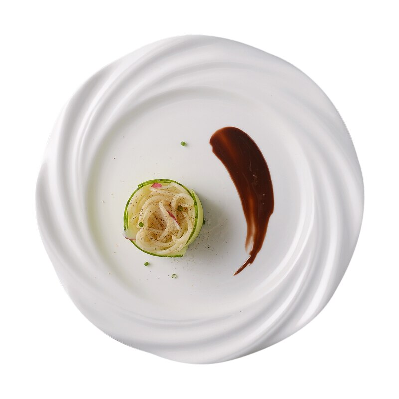 Zuiver Wit Westerse Diner Plaat Pasta Plaat Ontbijt Plaat Keramische Schijf Thuis Schotel Plaat Restaurant Dessertbord Creatieve Snack