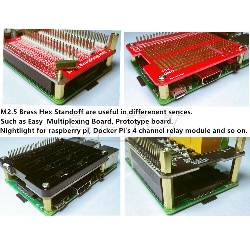 Screws Assortment Kit 220pcs Brass Stainless Waterproof M2.5 Hex Male Female Standoff Screws Box Nut Set for Raspberry Pi Spacer