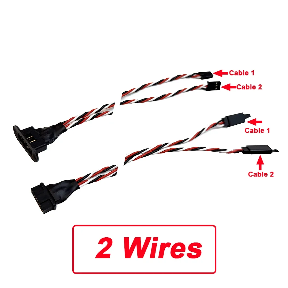Connecteur MPX plaqué or à 8 broches, prise d'extension Servo multi-fils mâle femelle 2/3 fils pour modèle RC, avions planeurs Fixwing