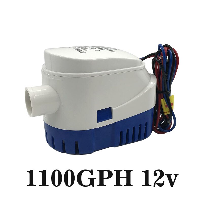 Dc 12v 24v vannpumpe automatisk lensepumpe 600 750 1100 gph nedsenkbar båt lensevannpumpe 12v elektrisk auto folat bryter: 12v