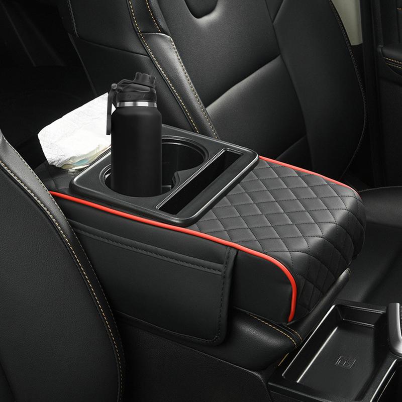 Cubierta para reposabrazos de coche, compartimento central para coche, reposabrazos, soporte para teléfono, funda protectora, cojín, almohadilla de elevación para reposabrazos, accesorios para coche