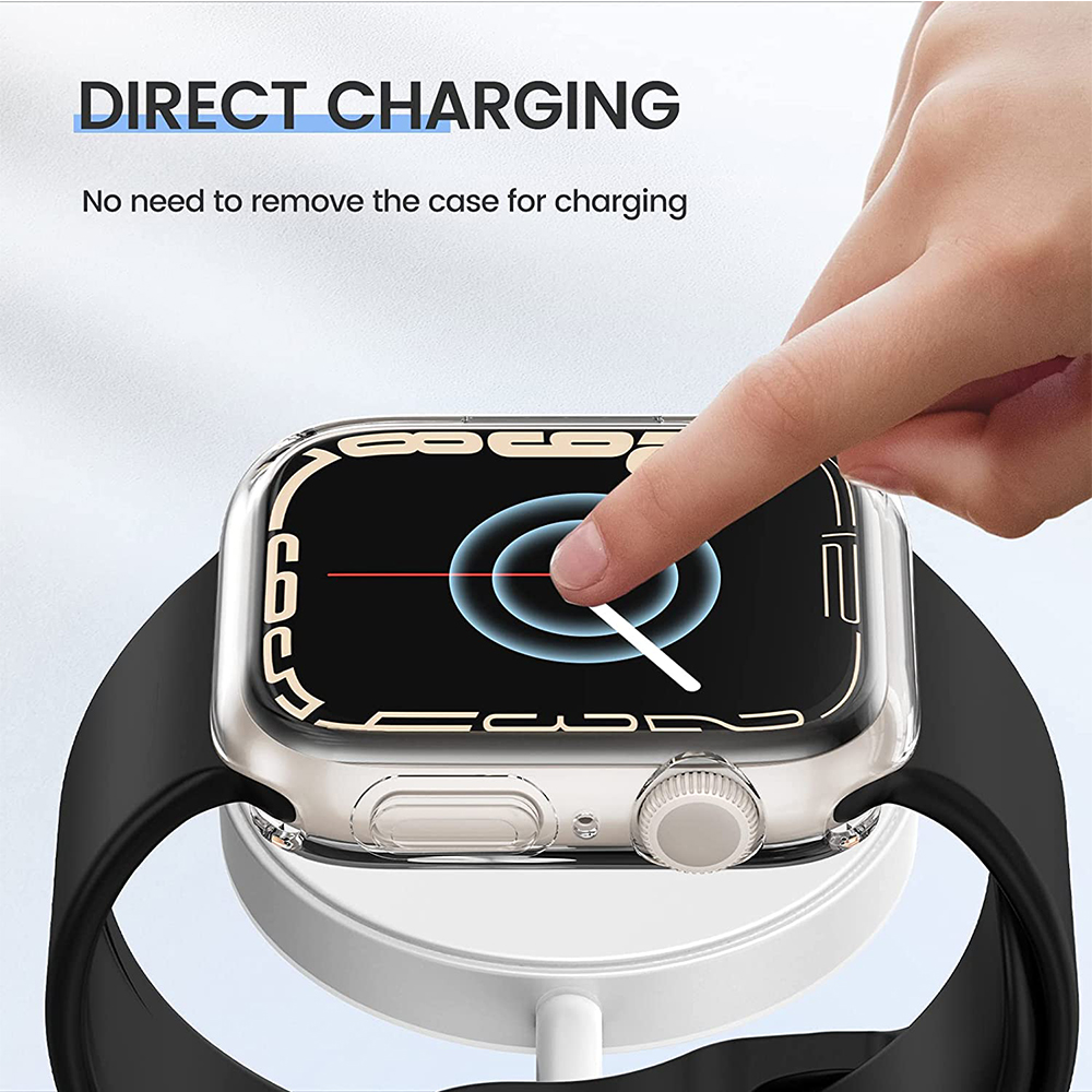Protective Cover for Apple Watch Case 41 45 44mm 40mm 38mm 42mm 46mm Soft Clear TPU Screen Protector for IWatch 10 9 8 7 SE 6 5