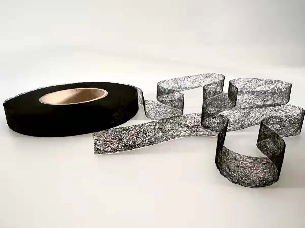 Tela adhesiva de doble cara para ropa, cinta adhesiva para planchar en dobladillo, Web de entrelazado, accesorios de costura DIY, blanco y negro, 64 metros: M / CAMEL