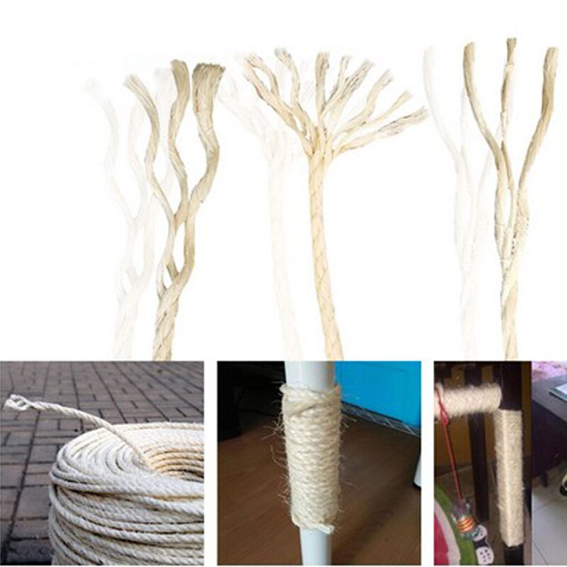 2m 5m DIY Handmade Twisted Push-pull Jute String Marine Automotive Forestry Thick Thin Hemp Rope Decoration Materials