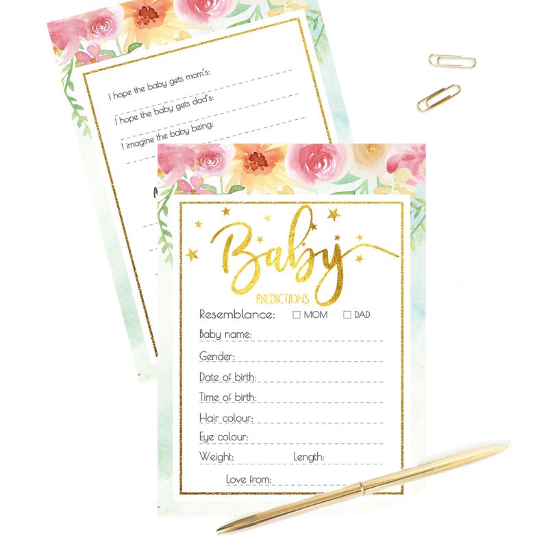 10 Pack Baby Prediction and Advice Cards Shower Game Advice Cards for Girl or Boy
