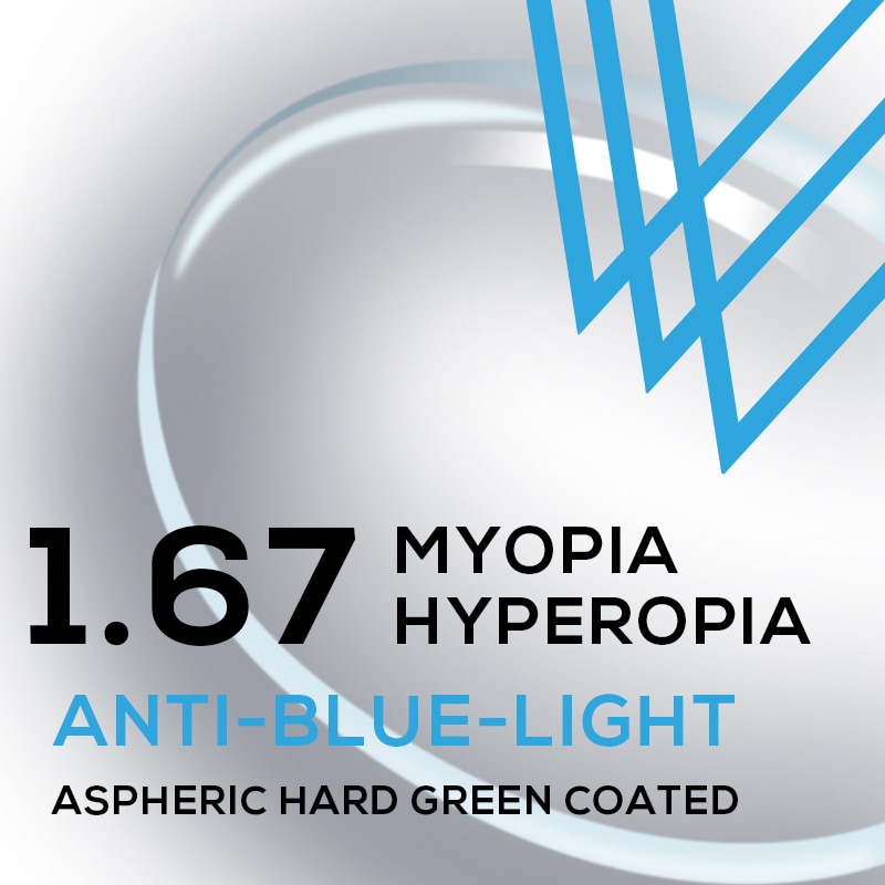 1,56 1,61 1,67 (+ 10.00 ~-10.00) Anti Blau Licht Rezept CR-39 Harz Asphärische Gläser Linsen Myopie Hyperopie Presbyopie Objektiv