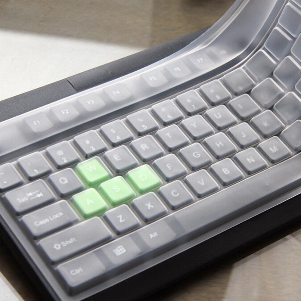 Universal klar tastatur skin protector silikone cover til pc computer desktop d
