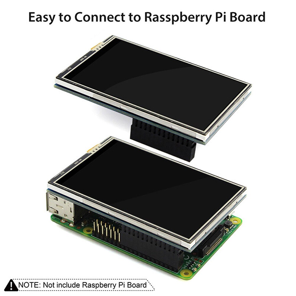 Raspberry Pi 4 Touch Screen 3.5 inch TFT LCD 480*320 Display with Acrylic Case Aluminum Heat Sink for Raspberry Pi 4 Model B 4B