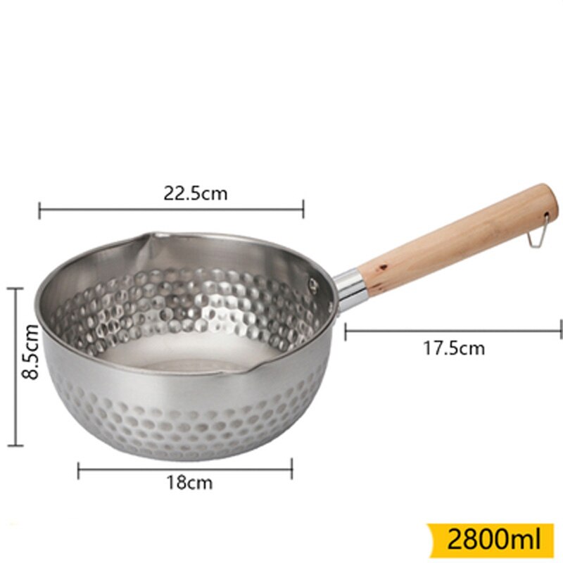 Japanese-style aluminum snow pan, thickened double bottom small milk pot, noodle pot, soup pot, general purpose pot for inductio: 3
