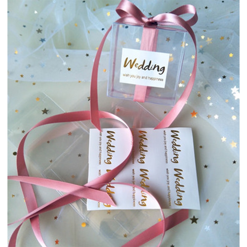 25pcs PVC Candy Box Birthday Party Event baby shower Decor Wedding Favor Party Supply bridesmaid Bag Box with Ribbon Flower