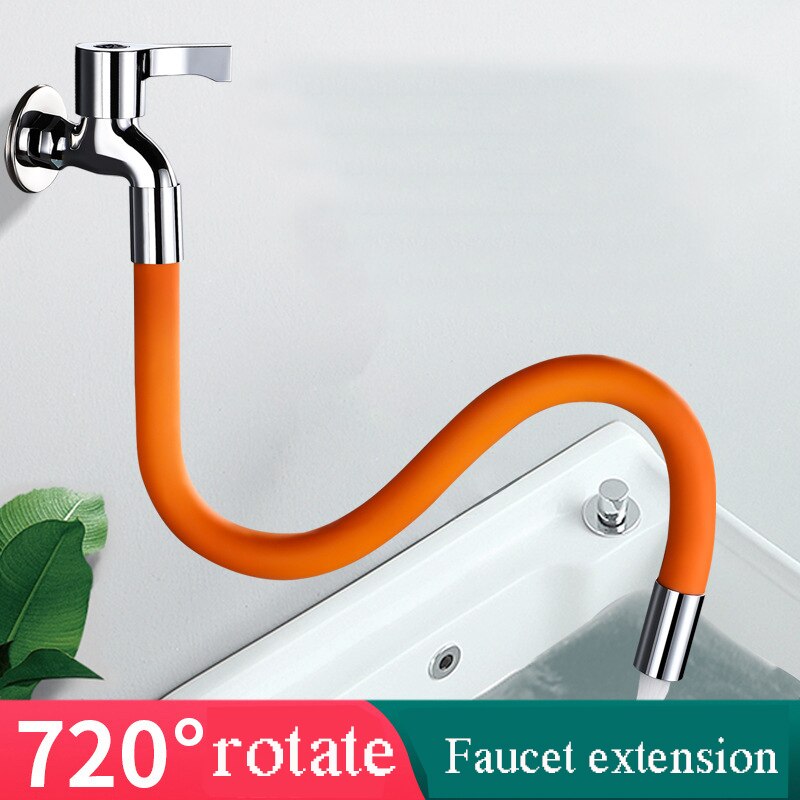 Faucet Extenders Extension Hose Bathroom 360° Rotation Adjust Free Bending Faucet Splash-proof Universal Tube for Wash Basin