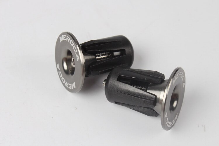 MEROCA-Tapones para manillar de bicicleta de montaña, accesorios para manillar de bicicleta de carretera, tapas expansibles, mango de aleación de aluminio, decoración de bicicletas en varios colores: Silver