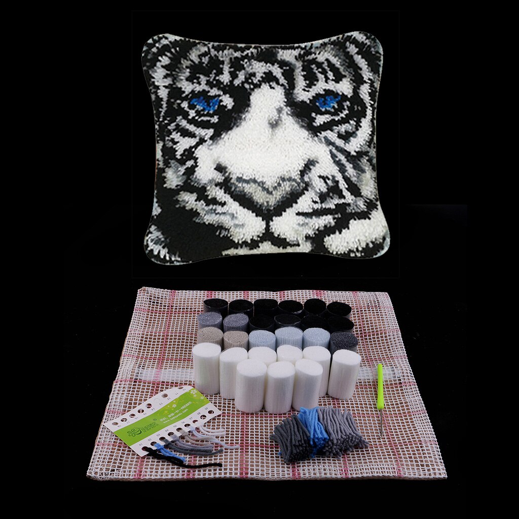 EMISTEM Klink Hook Kits Voor Volwassenen Haak Kussen Kinderen Garen Kit Beginners Diy Handwerk Ambachten Cover Case Met Gedrukt Canvas Geschenkverpakking Rode Liefde 1998769188