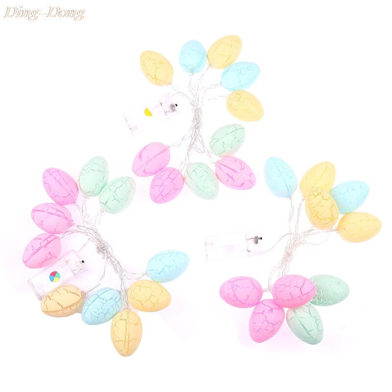 10 LED Lights Easter Party Decor Home Table Centerpiece Easter Eggs Wooden Craft