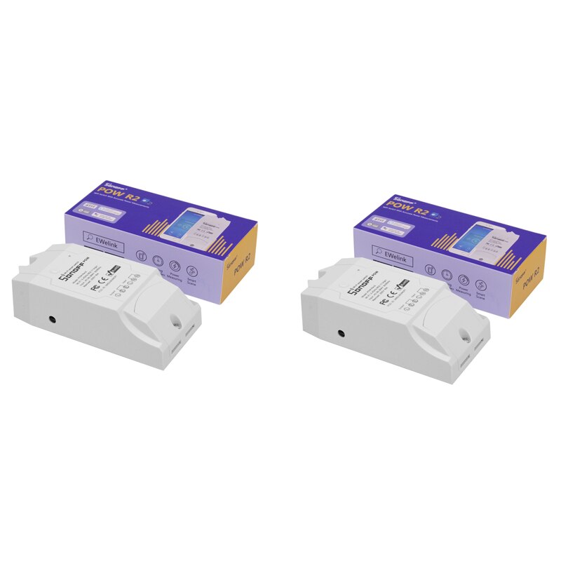 1/2/3/4/5/10pcs SONOFF POW R2 Basic Smart Wifi Switch APP Power Consumption Monitor Measurement with Alexa Google Home: 2PCS