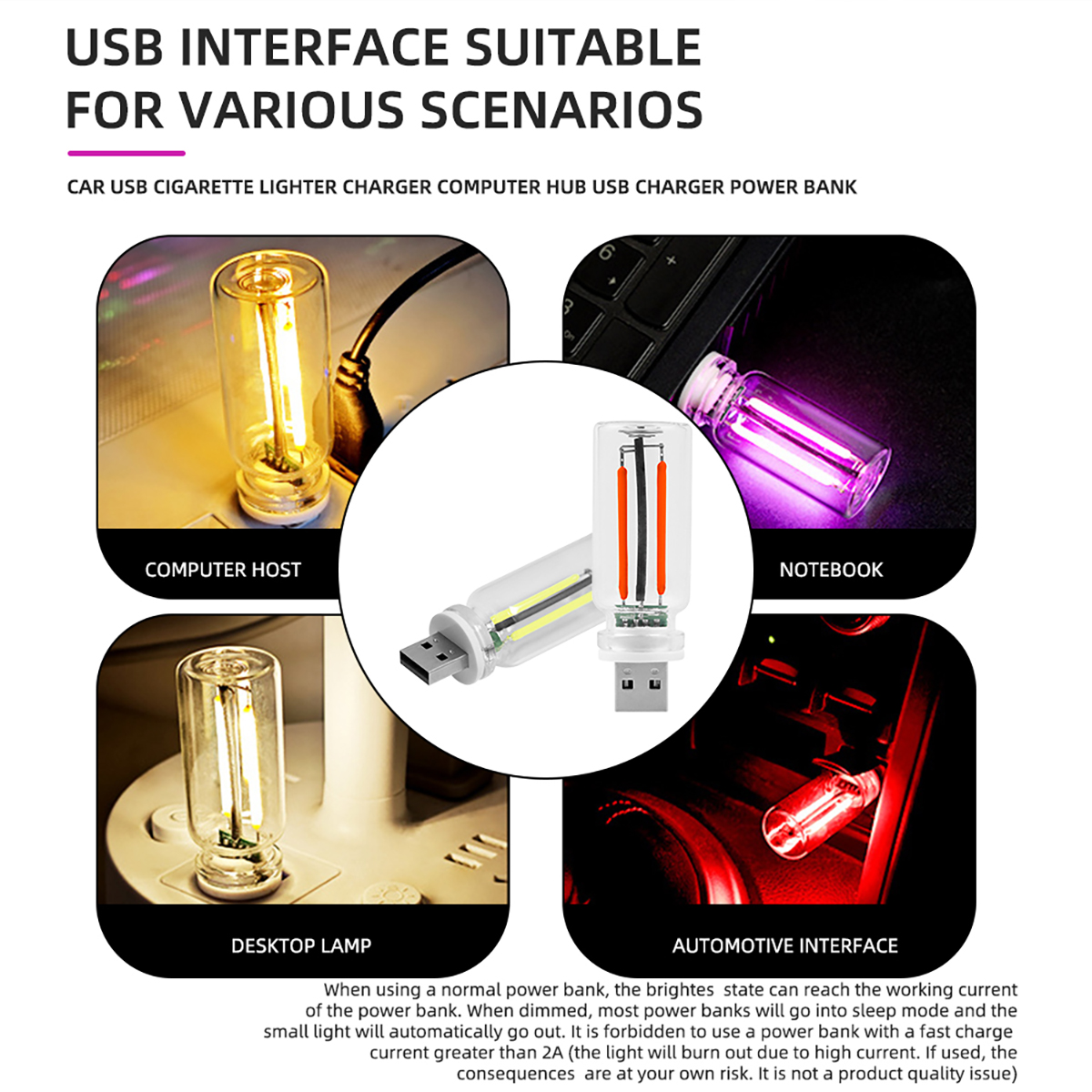 USB Nachtlicht Touch Dimmen LED Glühlampe Glühlampe Auto Innenbeleuchtung Atmosphäre Lampe für Party Zimmer Auto