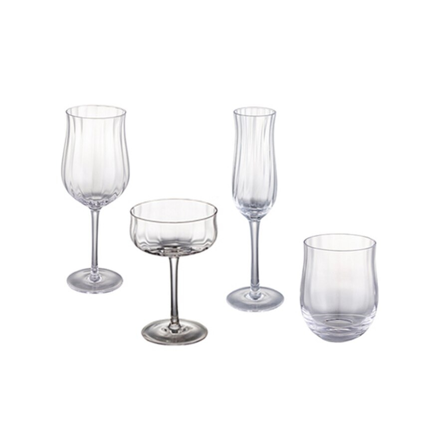 Europe verticale rayure cristal verre coupe coloré verres à vin fil d'or mariage gobelet coupe de Champagne accessoires de décoration